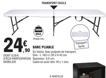 E.Leclerc Brico Banc Pliable offre