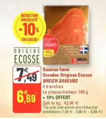 G20 Saumon Fume Grandes Origines Ecosse Breizh Saveurs offre