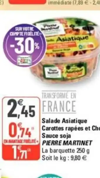 G20 Salade Asiatique Carottes Râpées Et Chou Sauce Soja Pierre Martinet offre