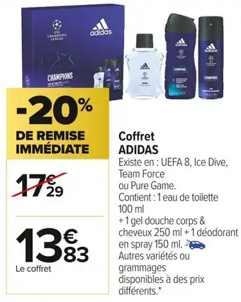 Carrefour Market Adidas coffret adidas offre