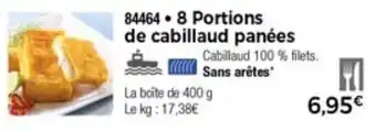 Thiriet 8 Portions De Cabillaud Panées offre