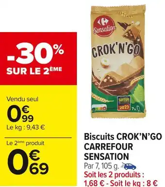 Carrefour Market Carrefour sensation biscuits crok’n’go offre
