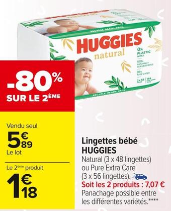 Carrefour Market Huggies lingettes bébé offre