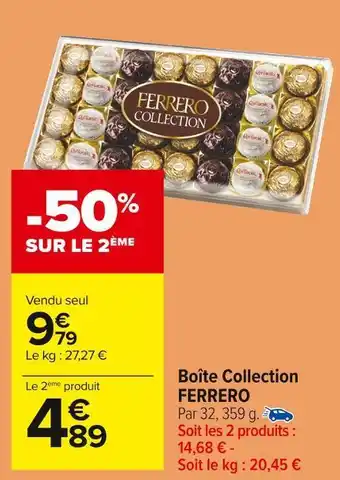 Carrefour Market Ferrero boîte collection offre