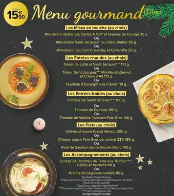 Carrefour Market Menu gourmand offre