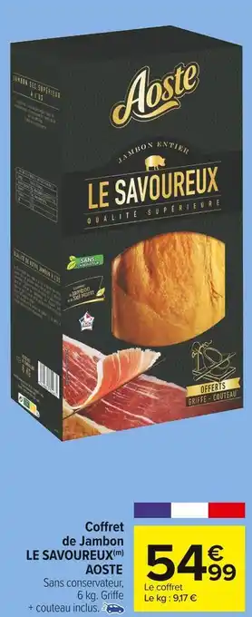 Carrefour Market Aoste coffret de jambon le savoureux offre