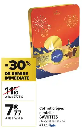 Carrefour Market Gavottes coffret crêpes dentelle offre