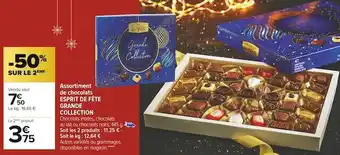 Carrefour Market Esprit de fête grande collection assortiment de chocolats offre