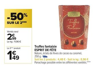 Carrefour Market Esprit de fête truffes fantaisie offre