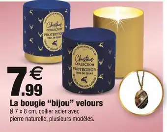 Bazarland La bougie “bijou” velours offre