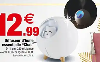Bazarland Diffuseur d’huile essentielle “chat” offre