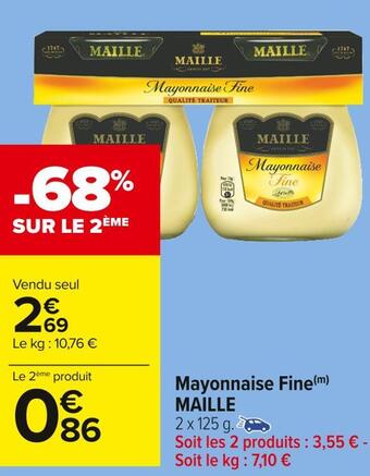 Carrefour Market Maille mayonnaise fine offre