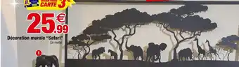 Bazarland Décoration murale “safari” offre