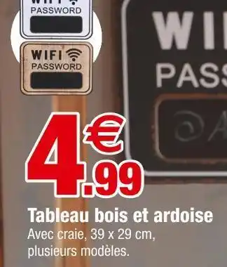Tableau bois et ardoise