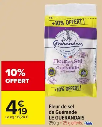 Carrefour Market Le guerandais fleur de sel de guérande offre