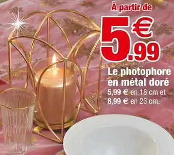 Bazarland Le photophore en métal doré offre