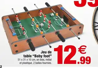 Bazarland Jeu de table “baby foot” offre