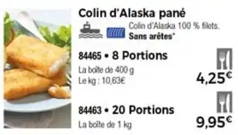 Thiriet Colin d'Alaska Pané offre