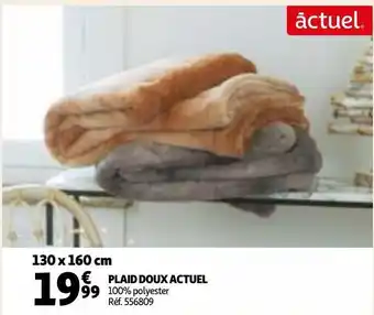 Auchan Plaid doux actuel 130 x 160 cm offre