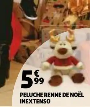 Auchan Peluche renne de noël inextenso offre