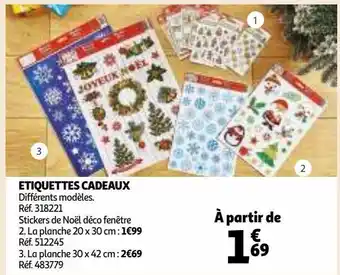 Auchan Etiquettes cadeaux offre