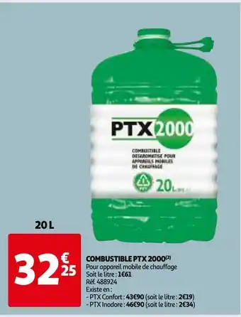 Auchan Combustible ptx 2000 20l offre