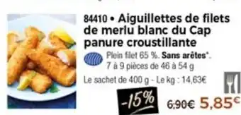 Thiriet Aiguillettes De Filets De Merlu Blanc Du Cap offre
