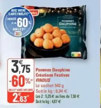 G20 Pommes Dauphine Creations Festives Findus offre