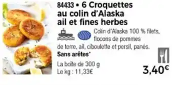 Thiriet 6 Croquettes Au Colin d'Alaska offre