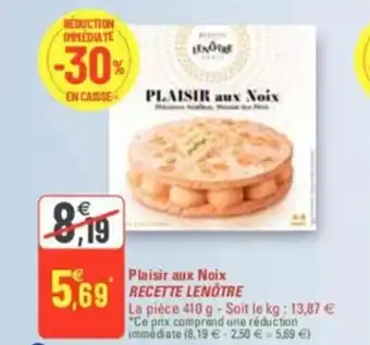 G20 Plaisir Aux Noix Recett Lenotre offre