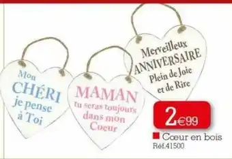 Kandy Cœur en bois offre