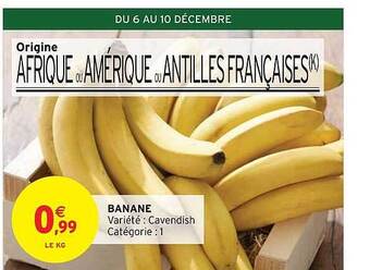 Intermarché Express Banane offre