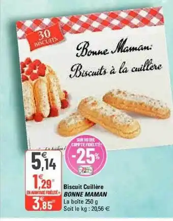 G20 Biscuit cuillère bonne maman offre