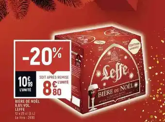 Spar Bière de noël 6,6% vol. leffe offre