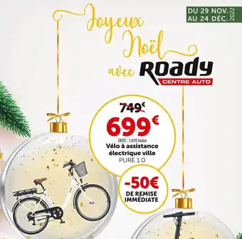 Roady Vélo à assistance électrique ville pure 1.0 offre