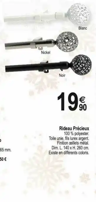 Tridôme Rideau précieux offre