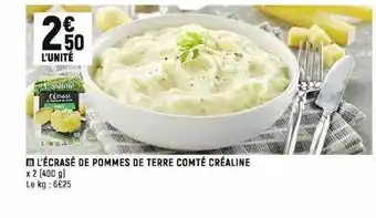 Spar L'écrasé de pommes de terre comté créaline offre