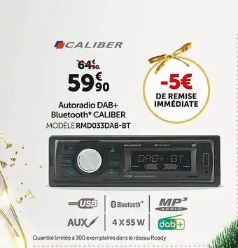 Autoradio dab+ bluetooth caliber