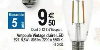 Tridôme Ampoule vintage claire led offre