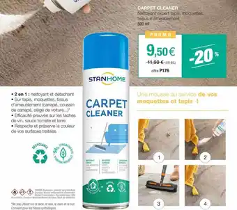 Stanhome Carpet nettoyant expert tapis moquettes tissus d'ameublement offre
