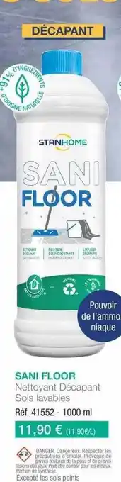 Stanhome Sani floor nettoyant décapant sols lavables offre