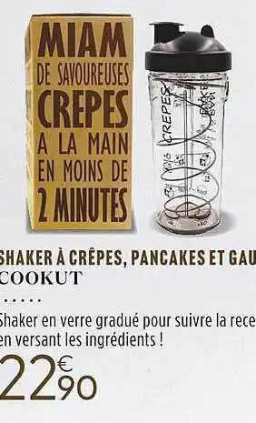 Shaker à crêpes pancakes et gaufre cookut