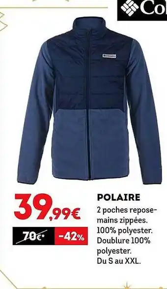 Sport 2000 Polaire columbia offre