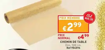 Trafic Chemin de table offre