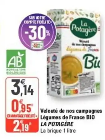 G20 Veloute De Nos Campagnes Legumes De France BIO La Potagere offre