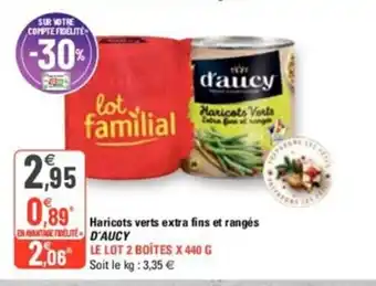 G20 Haricots Verts Extra Fins Et Ranges D'Aucy offre