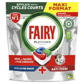 Auchan Tablettes lave vaisselle fairy platinum+ maxi format offre