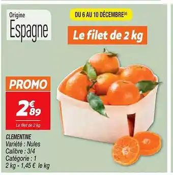 Netto Clémentine offre