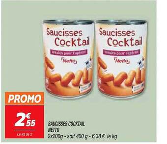 Netto Saucisses cocktail netto offre
