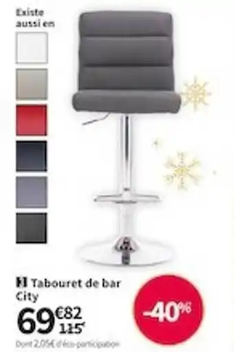 Conforama Tabouret de bar city offre